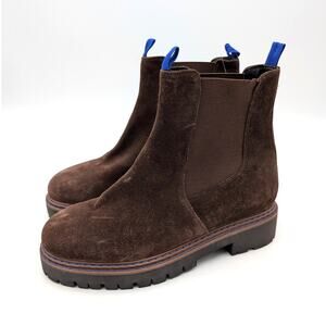 Anthony Veer Her Olivia Lug Sole Chelsea Boots Women's Brown Size US10.5 EU41